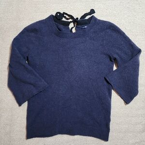 Gap Large Navy Blue Women's Sweater With Bow Accent Back Detail